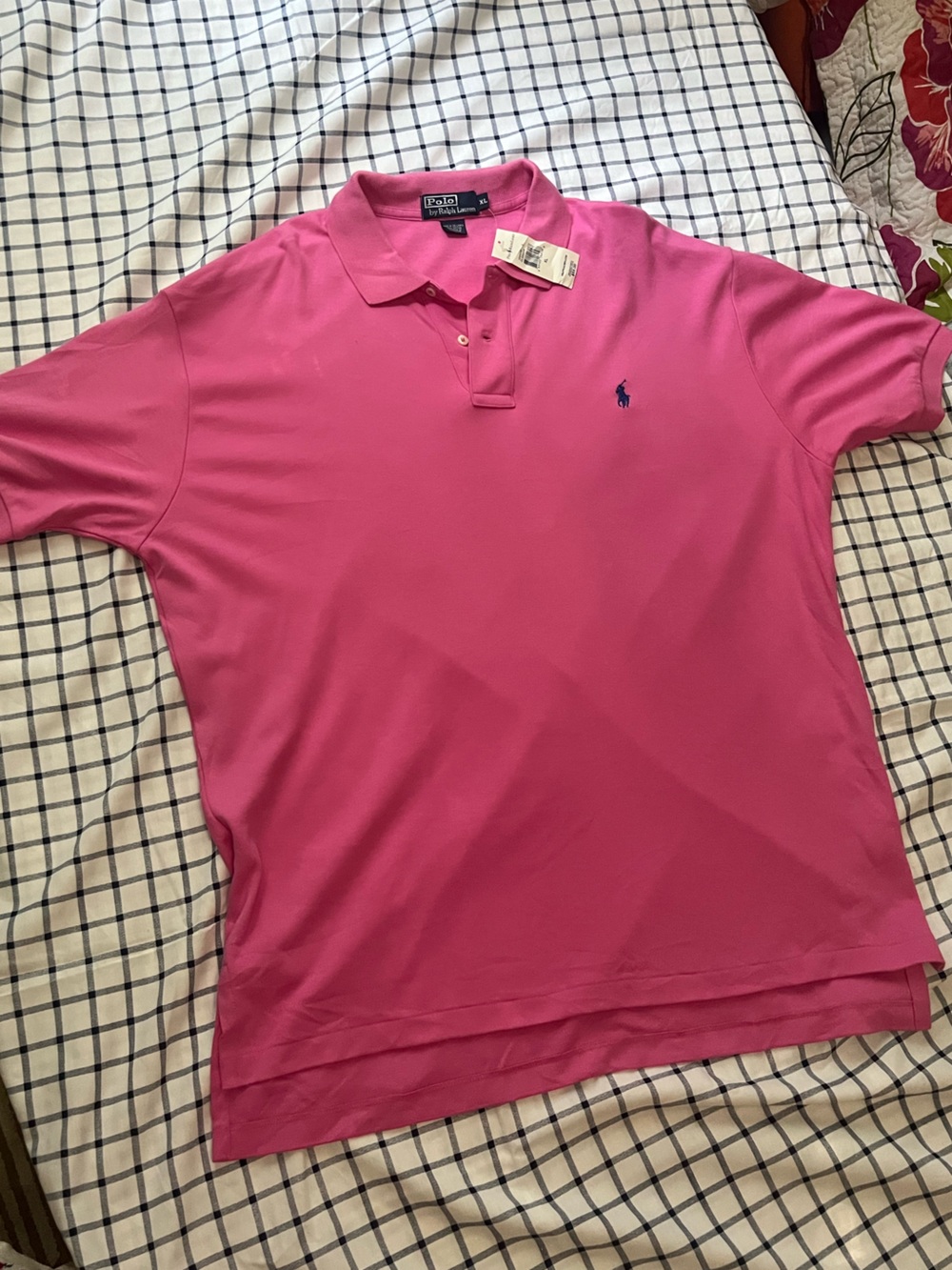 Polo by Ralph Lauren Hot Pink Polo with Navy Pony